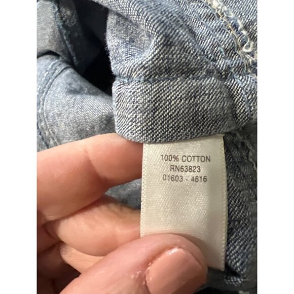 Womens‎ Denim Jacket 1X Button-FrontCJ Banks Cotton 3/4 Sleeves Lightw - Picture 5 of 9